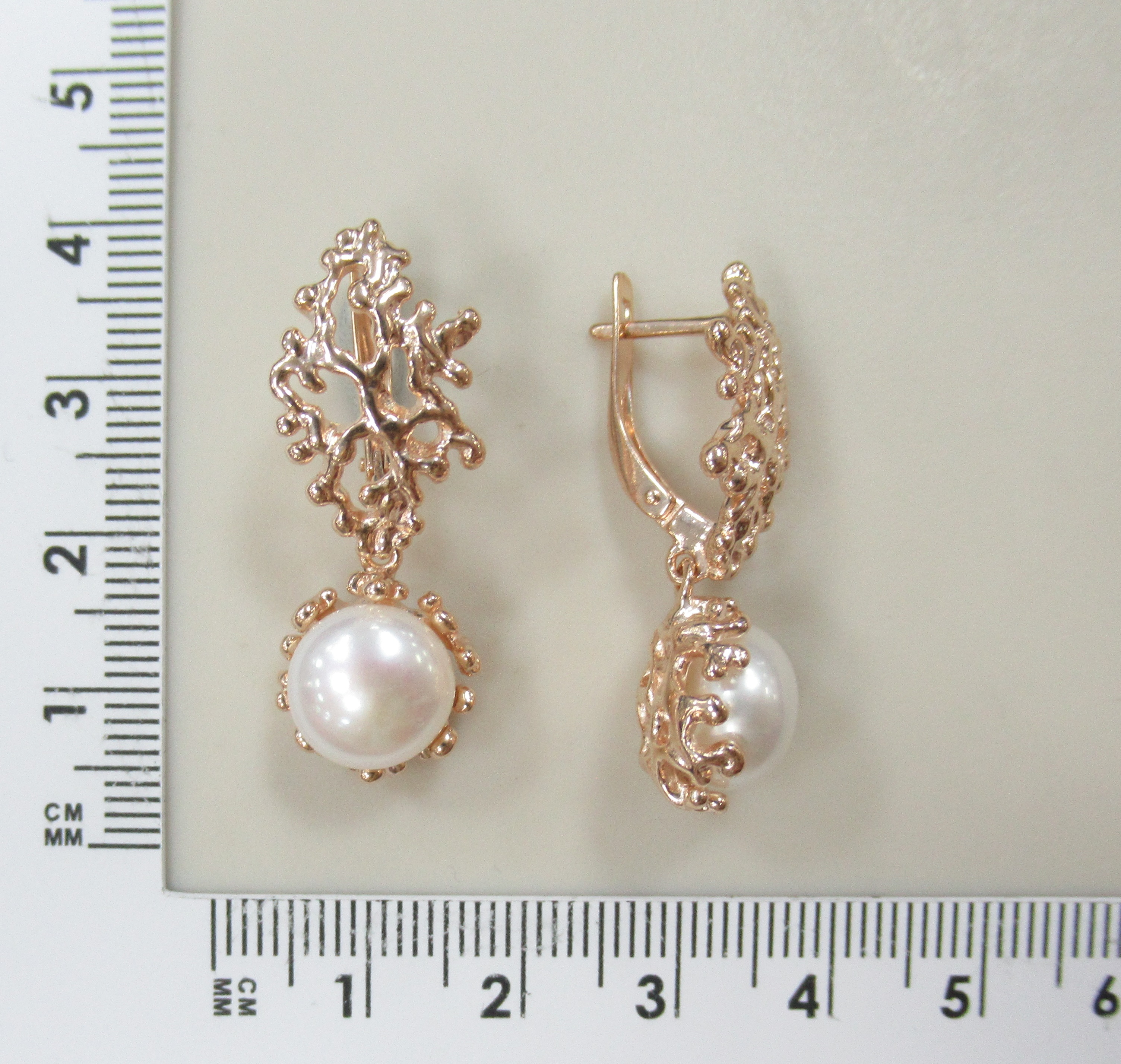 Серебряные серьги с жемчугом